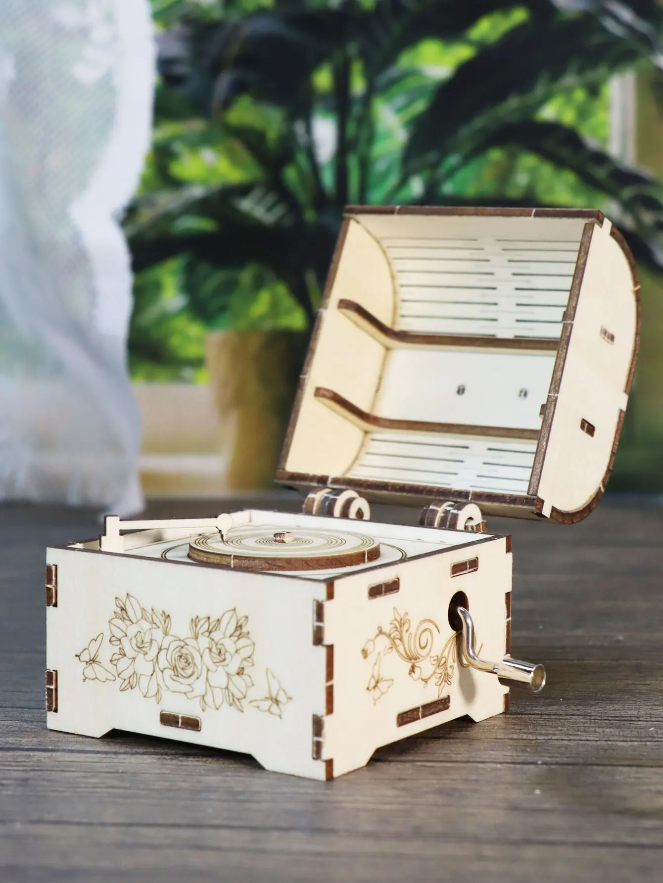 3D Wooden Puzzle Hand Treasure Music Box You Are My sunshine Handmade Assembly Model Kit Holidays Birthdays Christmas Gifts