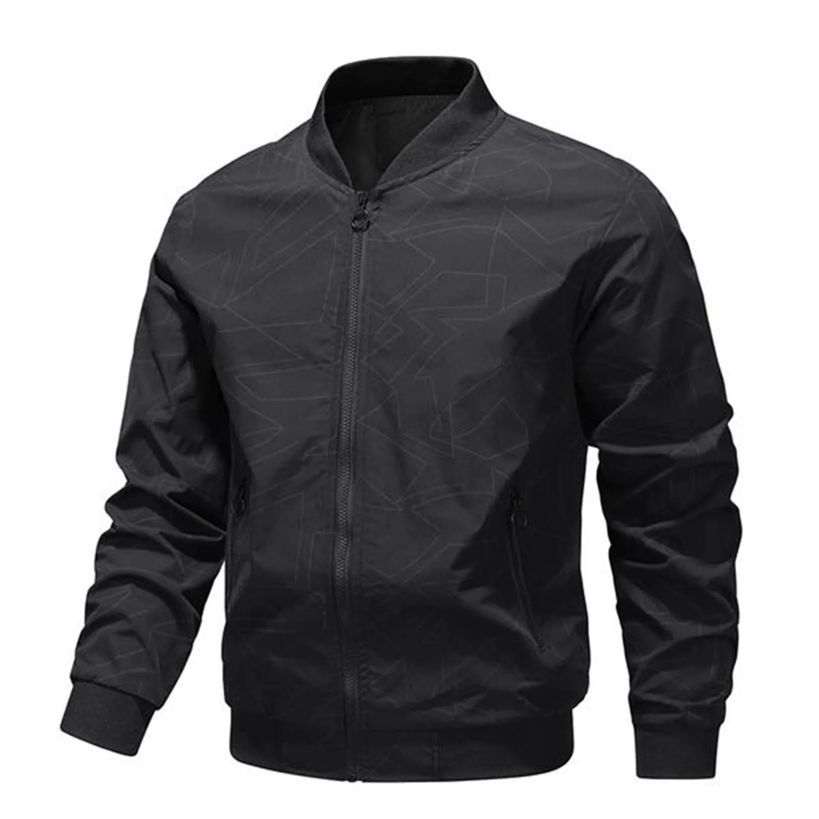 2024 Jackets for Men Monochromatic Bomber Jacket Outerwear Aviator Baseball Jackets Outdoor Clothing Spring and Autumn