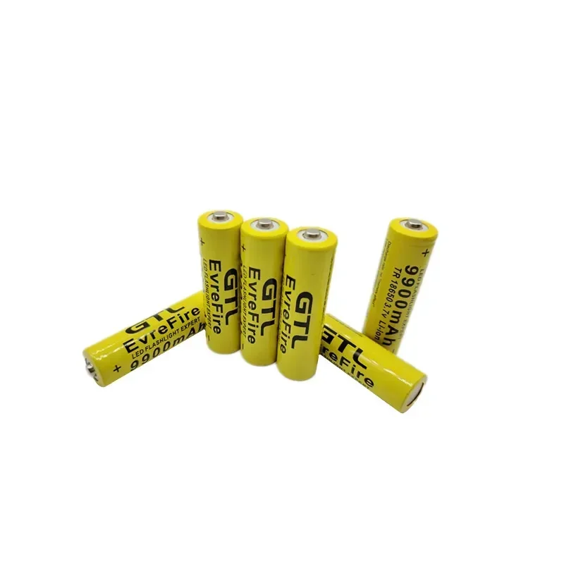 New GTF 3.7V 9900mAh original lithium-ion battery 18650 pointed rechargeable flashlight battery+USB charger