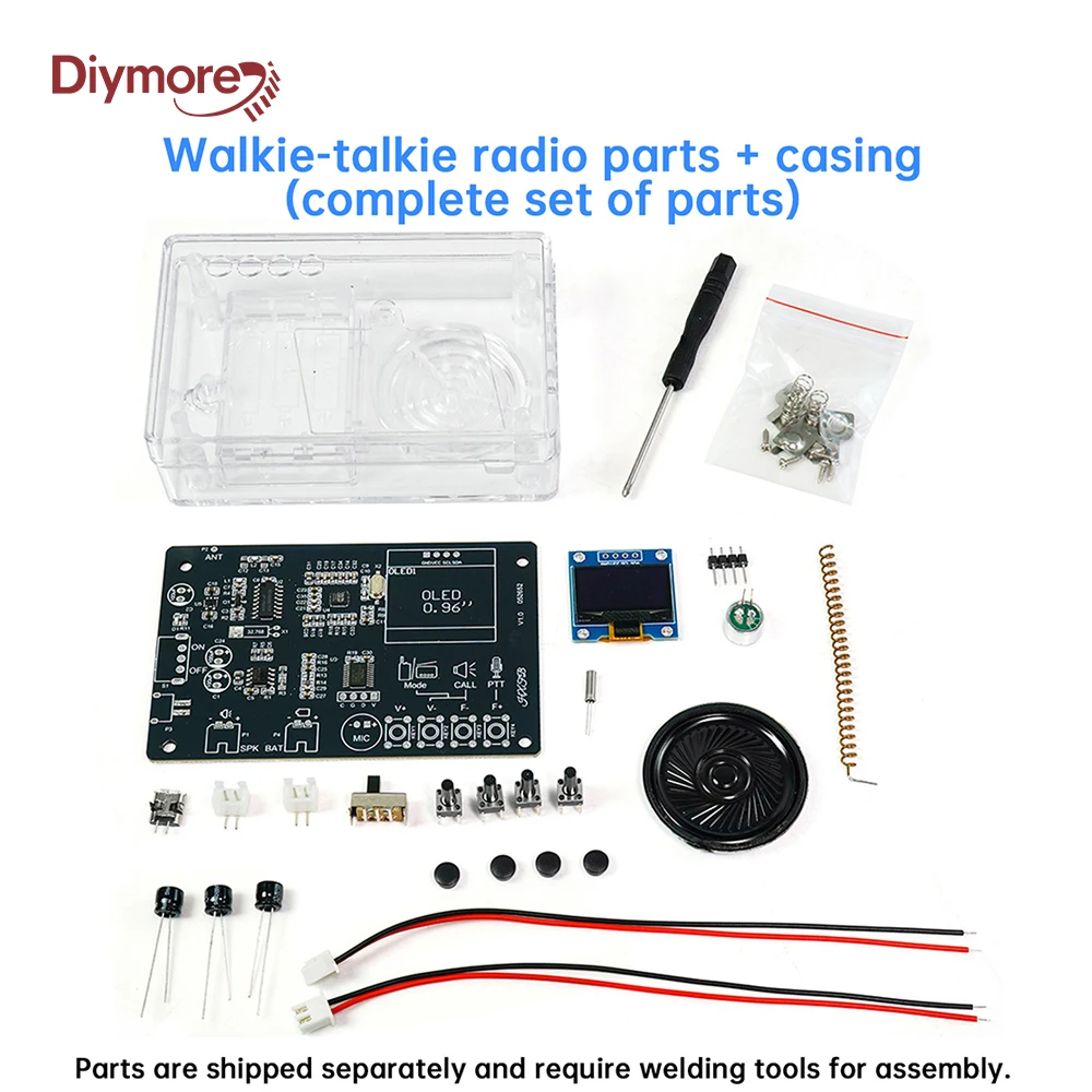 Micro USB Wireless Intercom FM Radio Circuit Board Production Welding Practice Loose Parts Interphone Radio Electronic DIY Kit