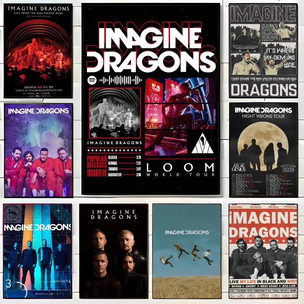 anthemic band I-Imagine Dragons Poster Wall Art Print Decorative Mural Home Decor Gift Unframed