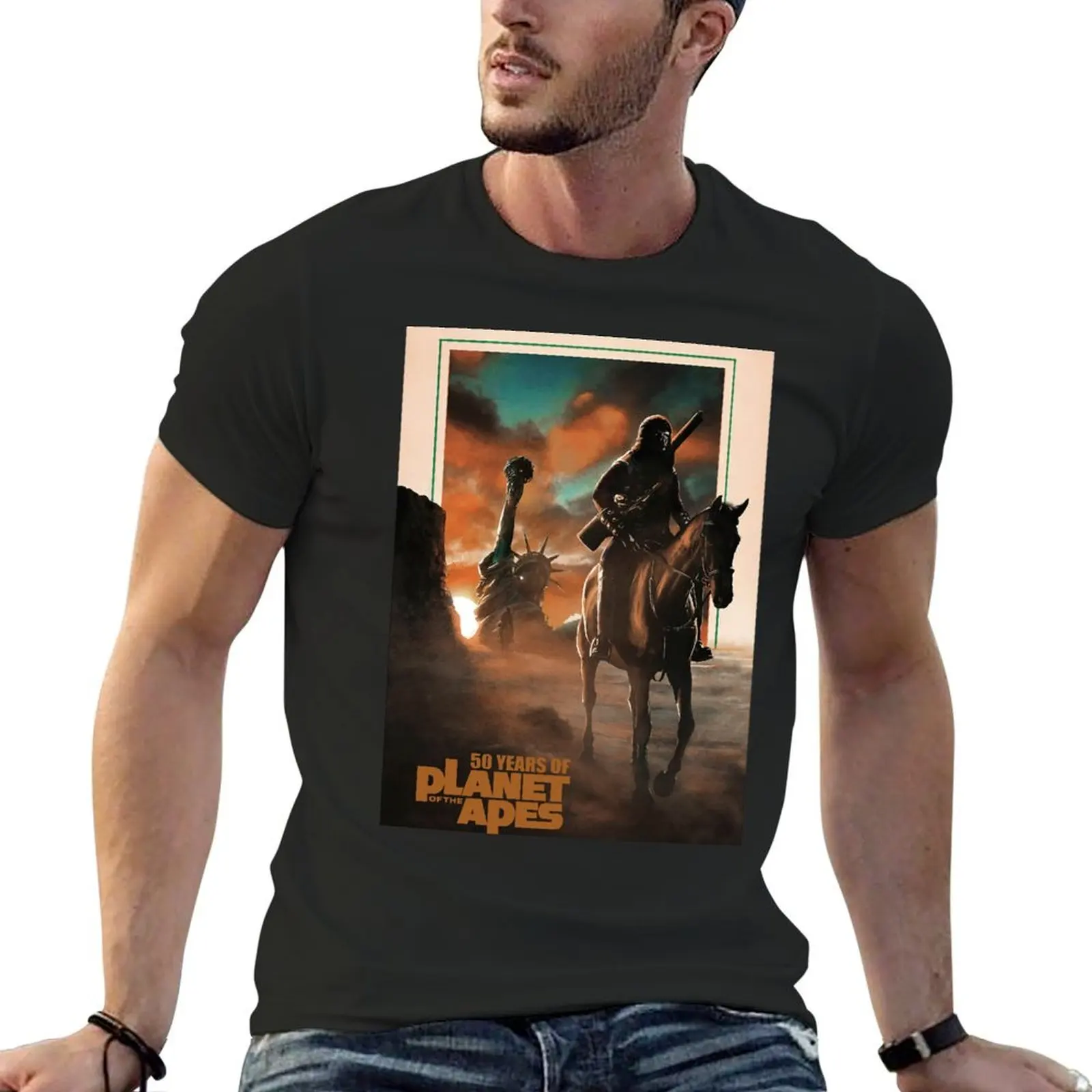 

50 Years Of Planet of the Artwork Apes T-Shirt boys whites graphic shirts tee shirts for men