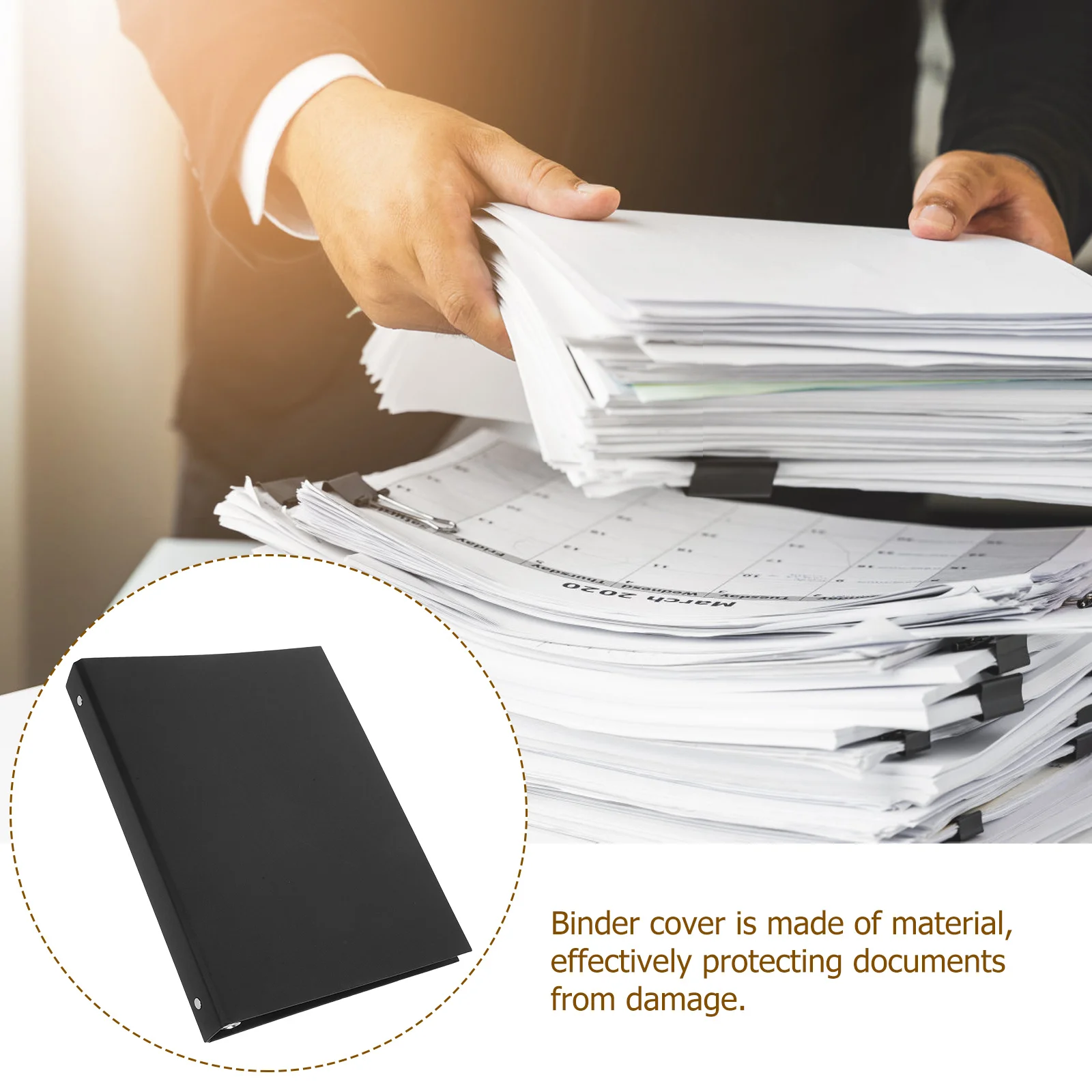 바인더 커버 크라프트지 4링 바인더 노트북 커버 보호 쉘 루즈 리프 오거나이저 링 바인더 A4