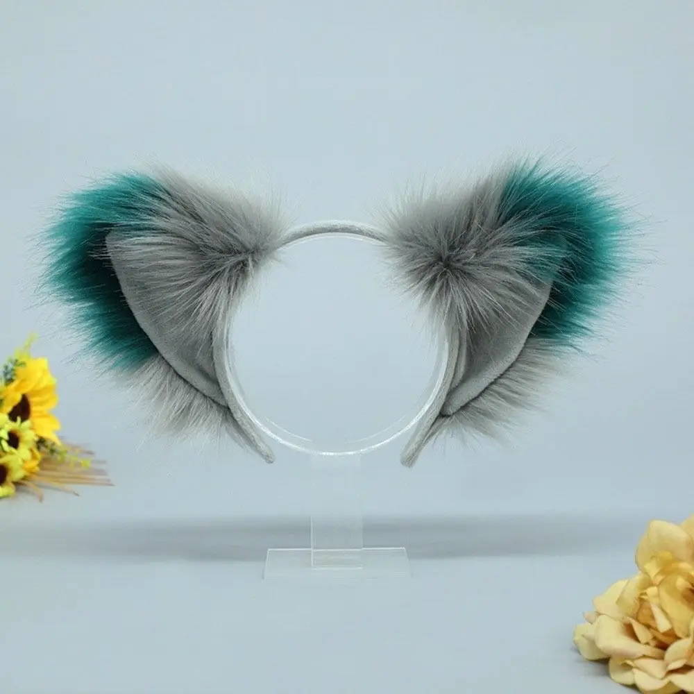 Multicolor Faux Fur Cat Ears Flexible Lightweight Cosplay Ears Hair Hoop Japanese Style Comfortable Animal Headband