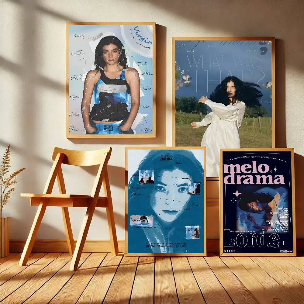 L-Lorde Fourth Album Virgin Self-adhesive Art Poster Whitepaper Prints Posters Artwork Home Decor