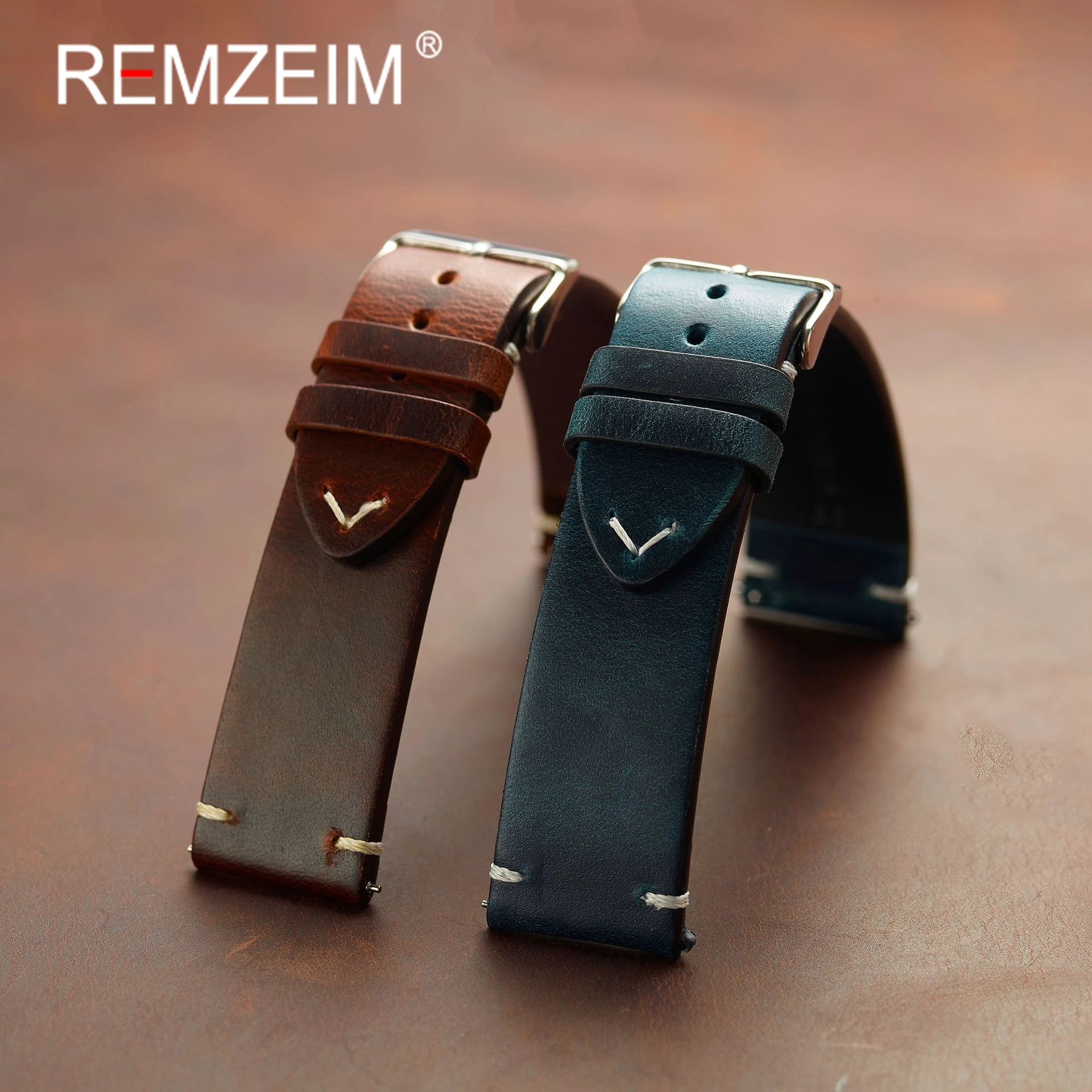 Universal Oil Wax Genuine Leather Watch Strap 18mm 19mm 20mm 21mm 22mm Quick Release Retro Cowhide Watch Band Watch Accessories image 4