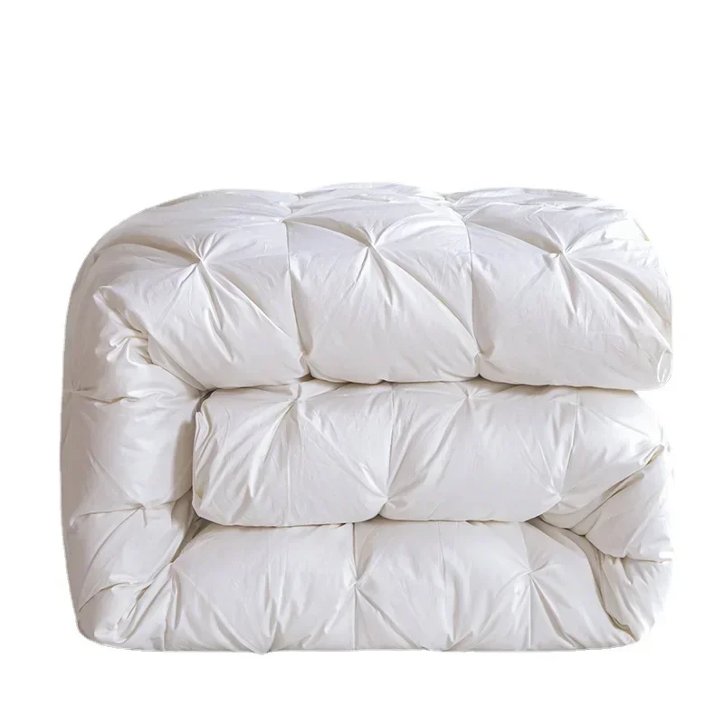 

Temperature controlled down quilt, white goose down quilt, single person cotton quilt with thickened core for warmth and comfort