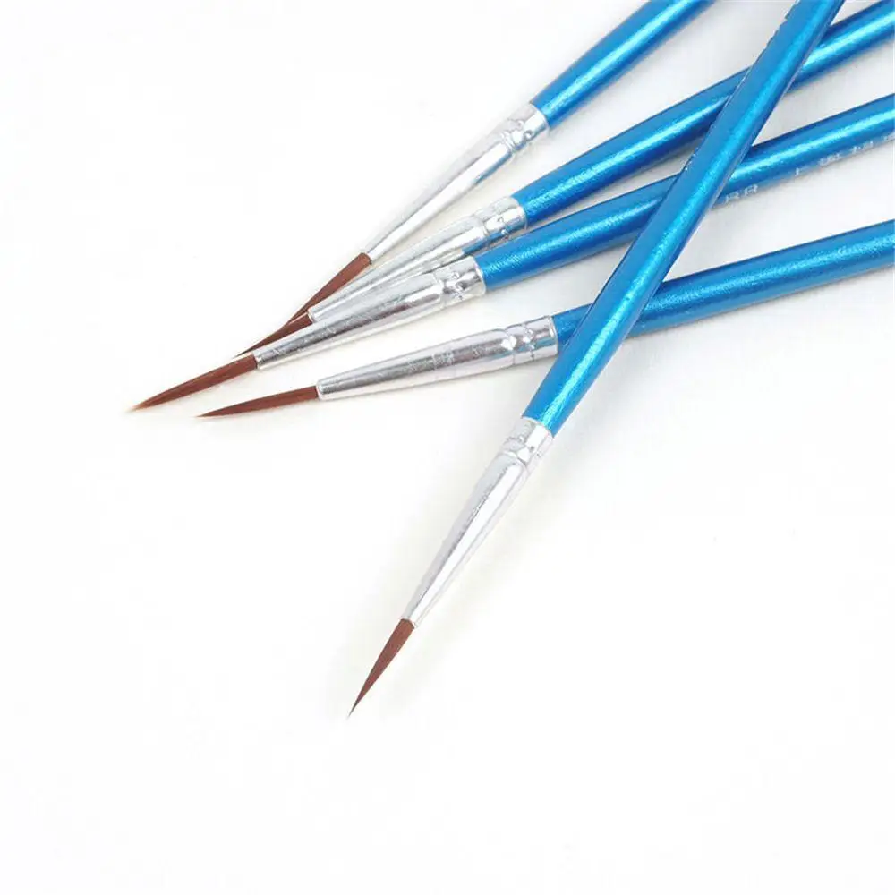 10 قطعة غرامة رسمت باليد رقيقة هوك خط القلم رسم الفن القلم النايلون فرشاة ماكياج كحل القلم التفاصيل فرشاة مستحضرات التجميل الفن لوازم