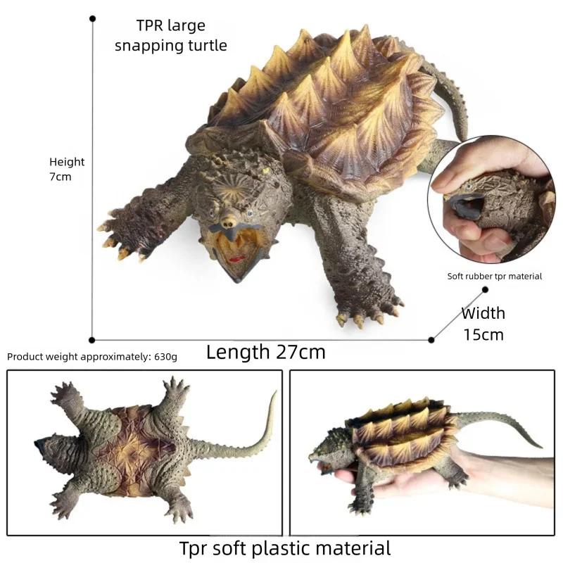 Oenux Simulations-Schildkröten-Set: Alligator, Galapagos-Schildkröte, Chinesische Weichschildkröte Figuren und Puppen – Detail 7