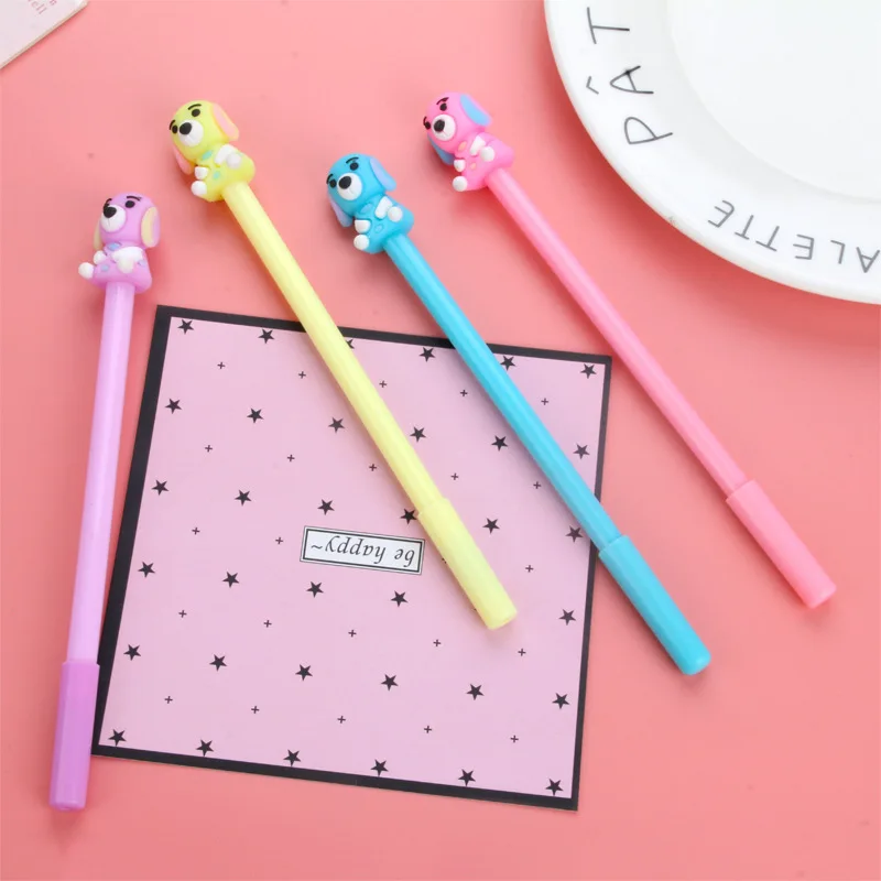 24 Pcs Cartoon Creative New Cute Cartoon Puppy Neutral Pen, Fresh Student Writing Exam Signature Pen