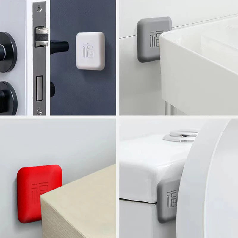 1/2/4 قطعة ذاتية اللصق سيليكون الباب سدادة جدار حماة كتم المضادة للصدمات عازلة تحطم وسادة مقبض الباب حماية