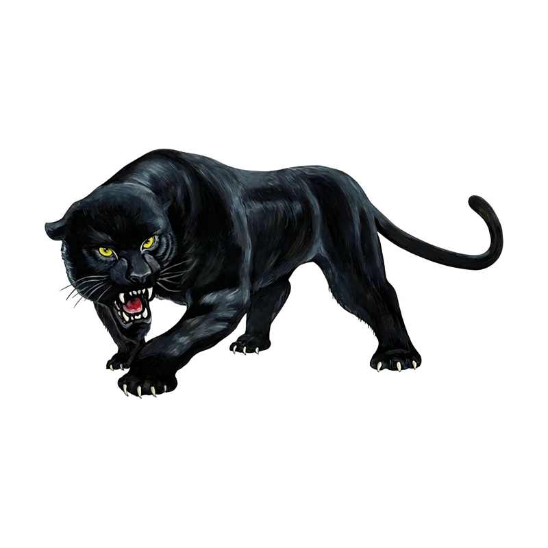 Wall Sticker Animal Black Panther Roaring Colorful Funny Decals Auto Styling Removable Waterproof Sun Protection PVC
