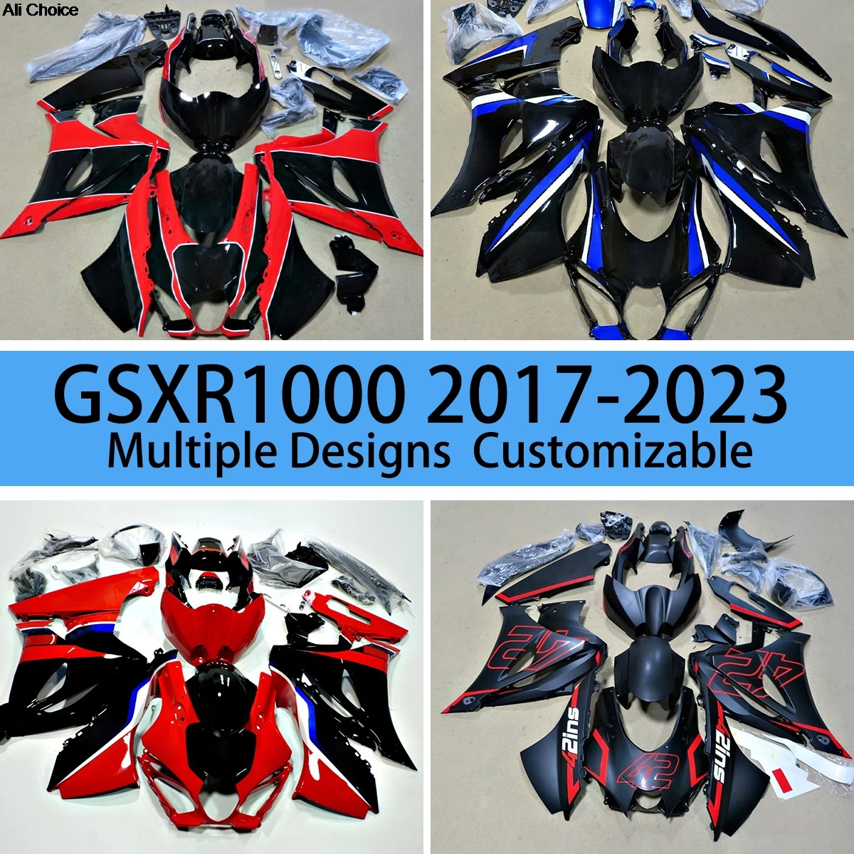 Full Fairing Kit GSXR 1000 2017 2018 2019 2020 2021 2022 2023 Motorcycle Customized Shell Fairings for Suzuki GSXR1000 17-23