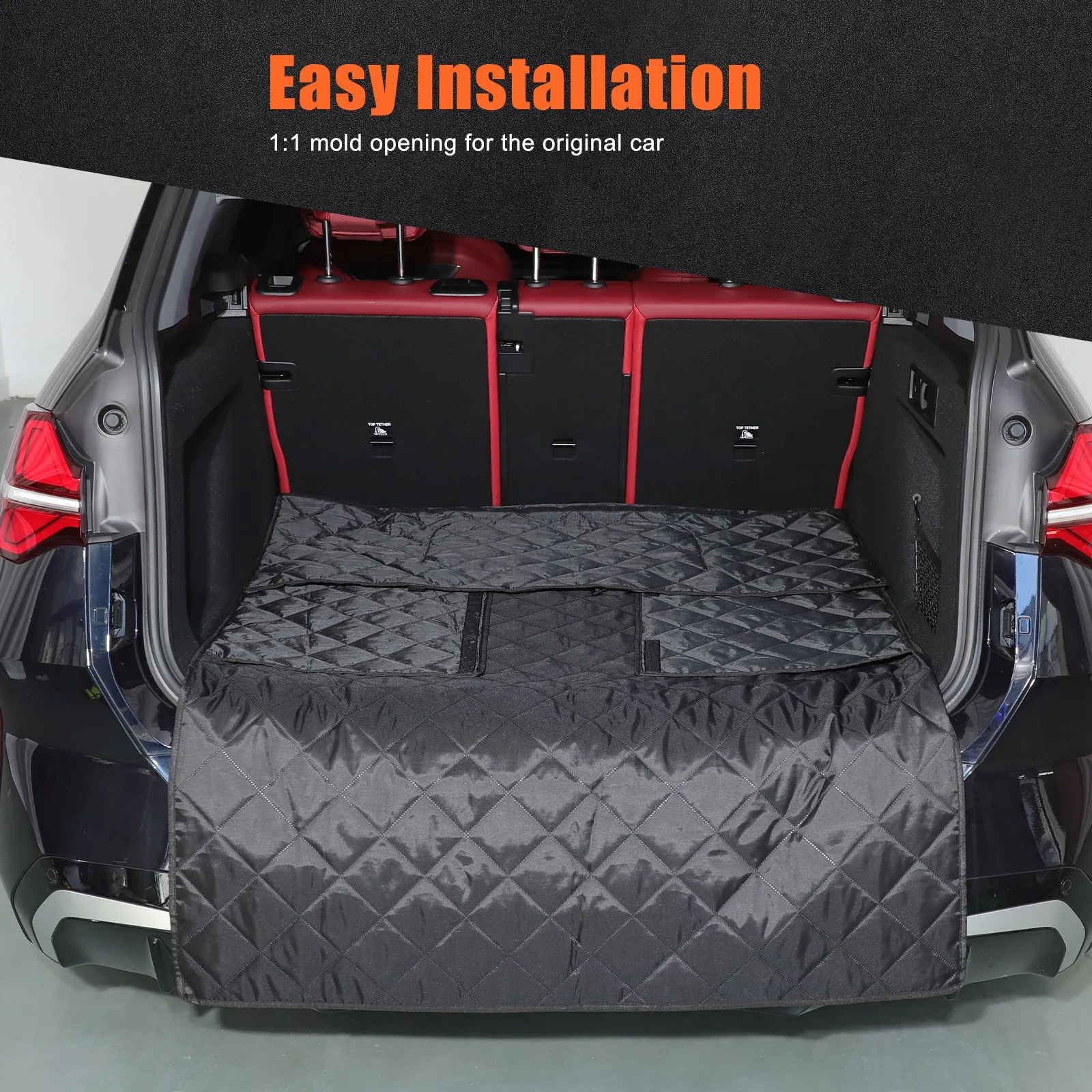 1 قطعة أسود مقاوم للماء سيارة جذع الكلب الحيوانات الأليفة حصيرة مكافحة القذرة حماية الوسادة لسيارات BMW X3 G45 2025-2026 الجذع الكلمة حصيرة اكسسوارات