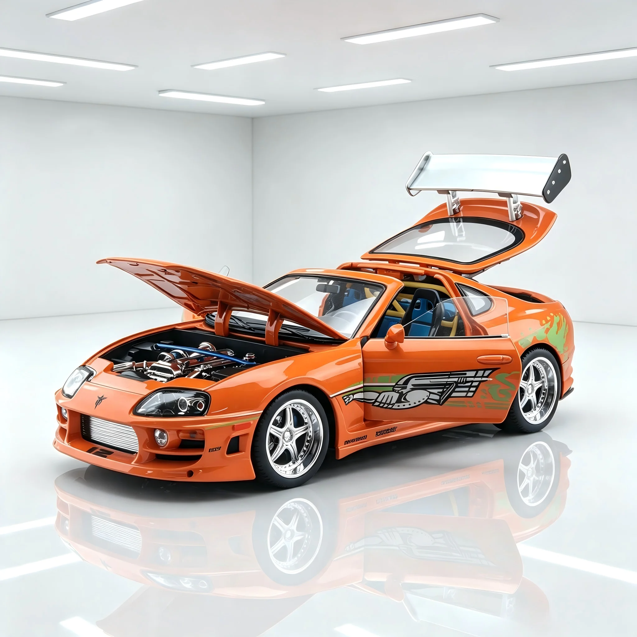 1:24 Scale High-Grade Alloy Sports Car Model - Stylish Design, Exquisite Craftsmanship, Realistic Appearance Whether It's Home Decor or Not, It's Still a Part of Home Decoration.