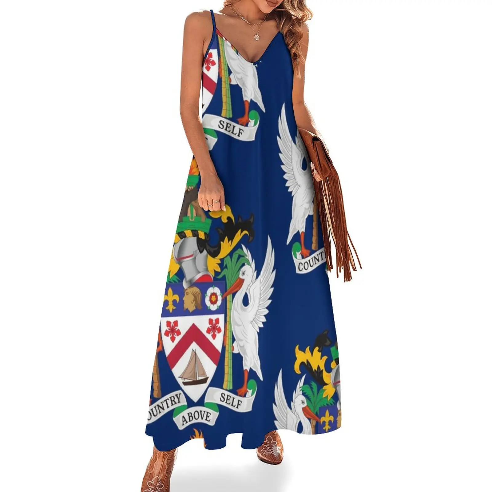 

SAINT KITTS and NEVIS Flag Gifts, Masks, Stickers & Products (N) Sleeveless Dress women's elegant loose dresses Clothing