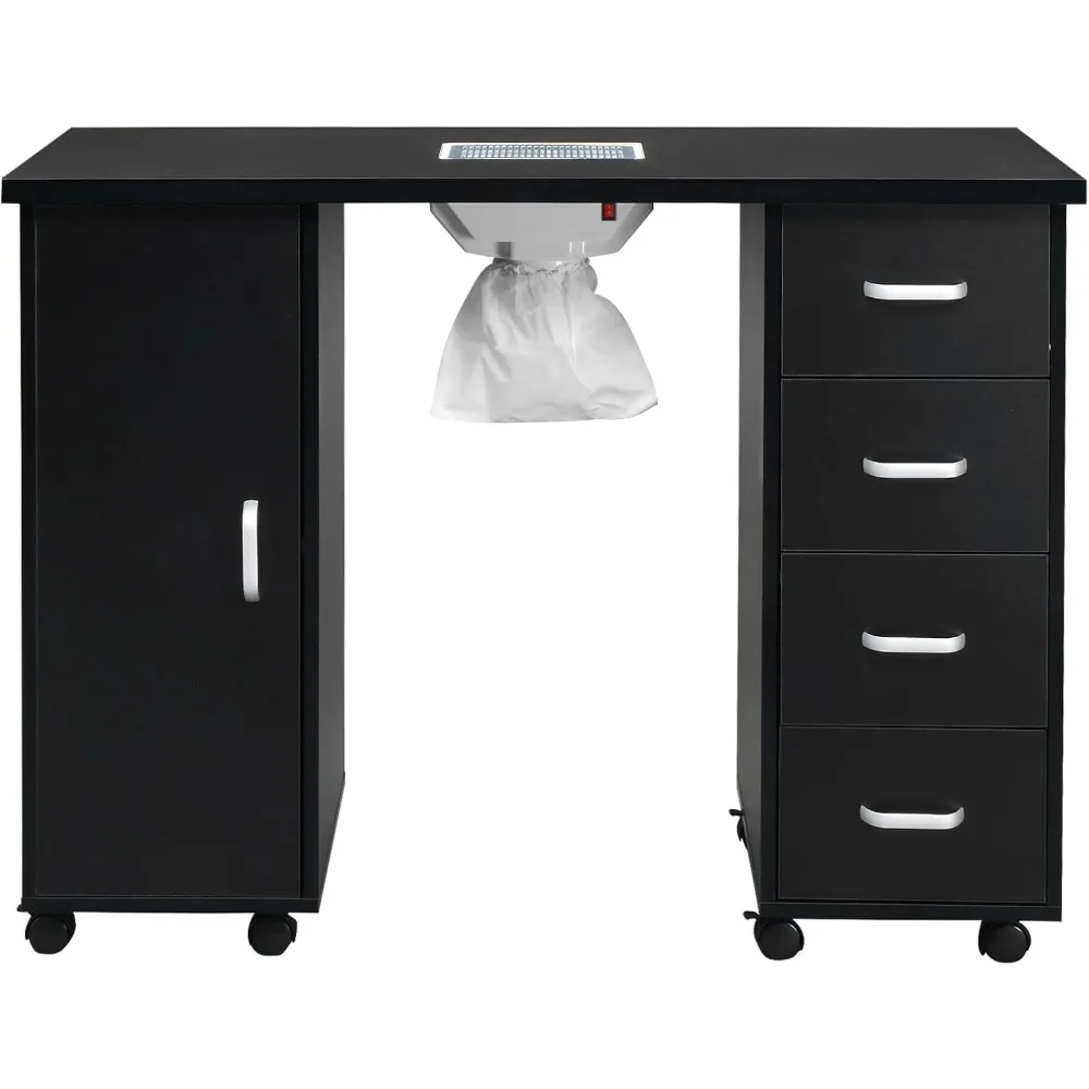 طاولة مانيكير، مكتب تقنية الأظافر مع مجمع الغبار، طاولة أظافر مع فتحة تهوية كهربائية، أعمال صالونات التجميل