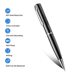 Digital Voice Recorder Pen Mini Professional Sound Dictaphone Noise Reduction Voice Activated Recording MP3 Player for Meeting
