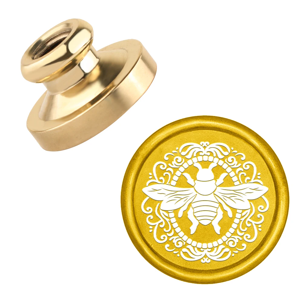 

Bee Wax Seal Stamp Brass Head for Greeting Card Notebook Invitation Envelopes Wine Bottle Wrapping