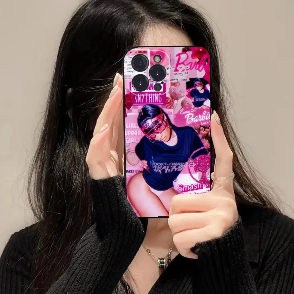 N-Nicki M-Minaj Rapper Phone Case For iPhone 16 15 14 13 12 11 Plus,Pro Max,XS,X,XR,SE,Mini,8,7 Soft Silicone Black Cover