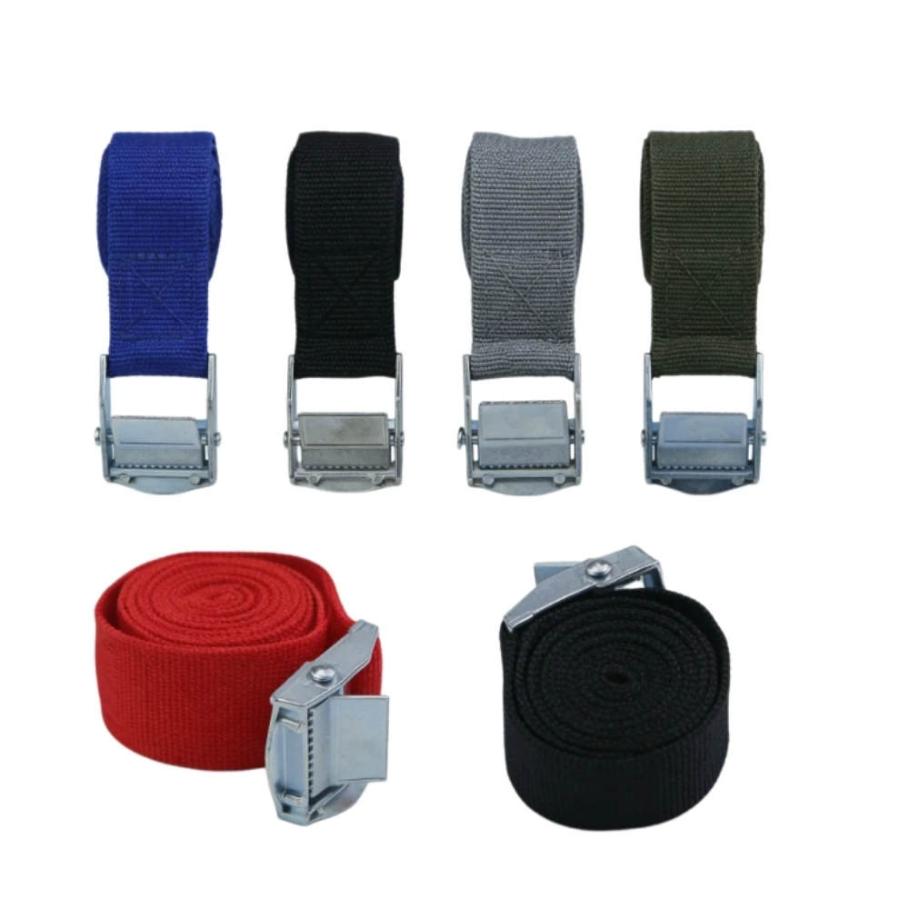 1M 5 Colors Available Buckle Cargo Tie Down Strap Heavy Duty Fixing Belt For Motorcycle Car Bicycle Luggage Fastening Rope