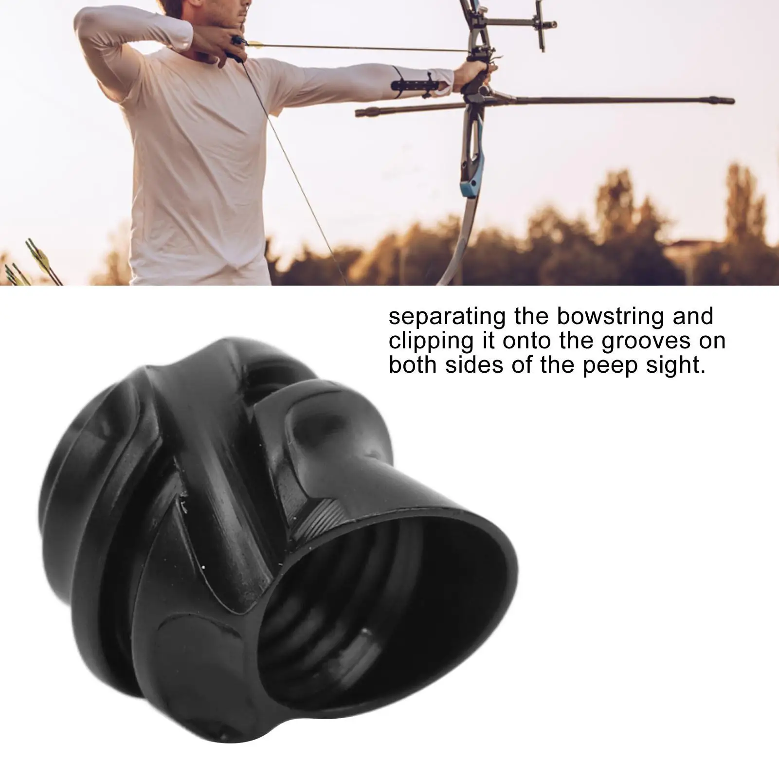 45° Archery Hooded Peep Sight - Enhance Shooting Accuracy for Compound Bows, Lightweight for outdoor Gear