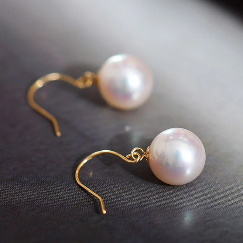 AAA+ 10-11mm Australian South Sea White Real Pearl Drop Earrings Exceptional Special Gift Fine Jewelry image 3
