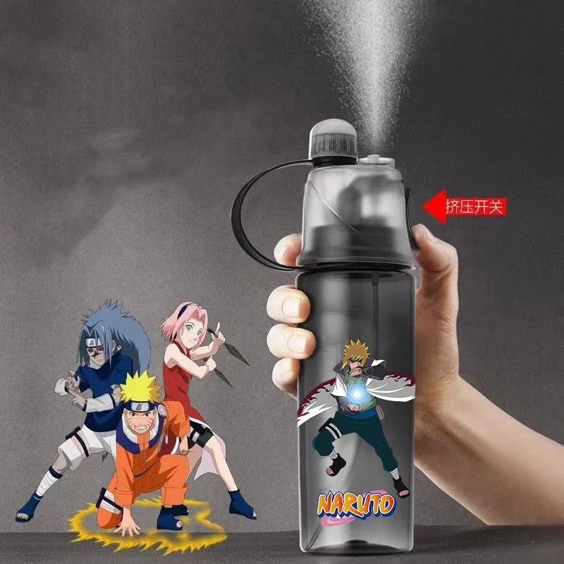 Nowy Naruto Anime Uchiha Itachi wzory lato 600Ml kubek z rozpylaczem sportowy kubek na wodę przenośny plastikowy kubek odporny na wysokie temperatury