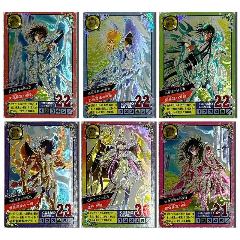 Anime Saint Seiya Set fai da te fatto in casa di flash card Saori Kido Aiolos Hyoga Dokho ragazzo Collezione di giocattoli Compleanno regalo di