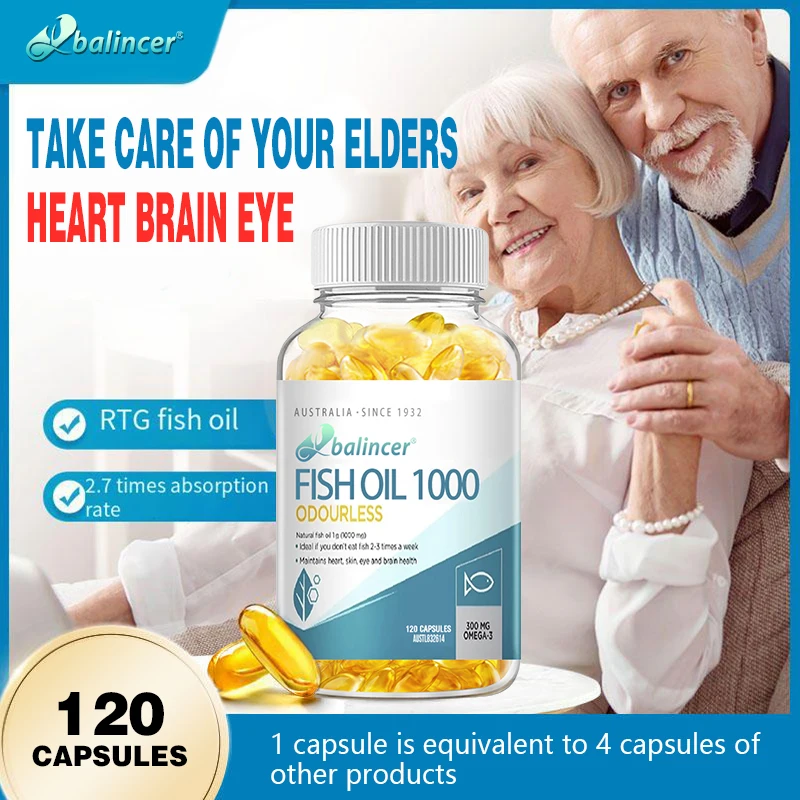 كبسولات زيت السمك أوميغا 3 2000 مجم EPA وDHA - للأجهزة العصبية وصحة البشرة والشعر ومضادات الأكسدة - سهلة البتلع #3