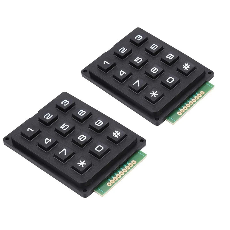 2Pcs ABS Plastic Matrix Switch Keyboard Keypad Array Module Keys 3X4 12 Key Button Membrane Switch DIY Kit For Arduino