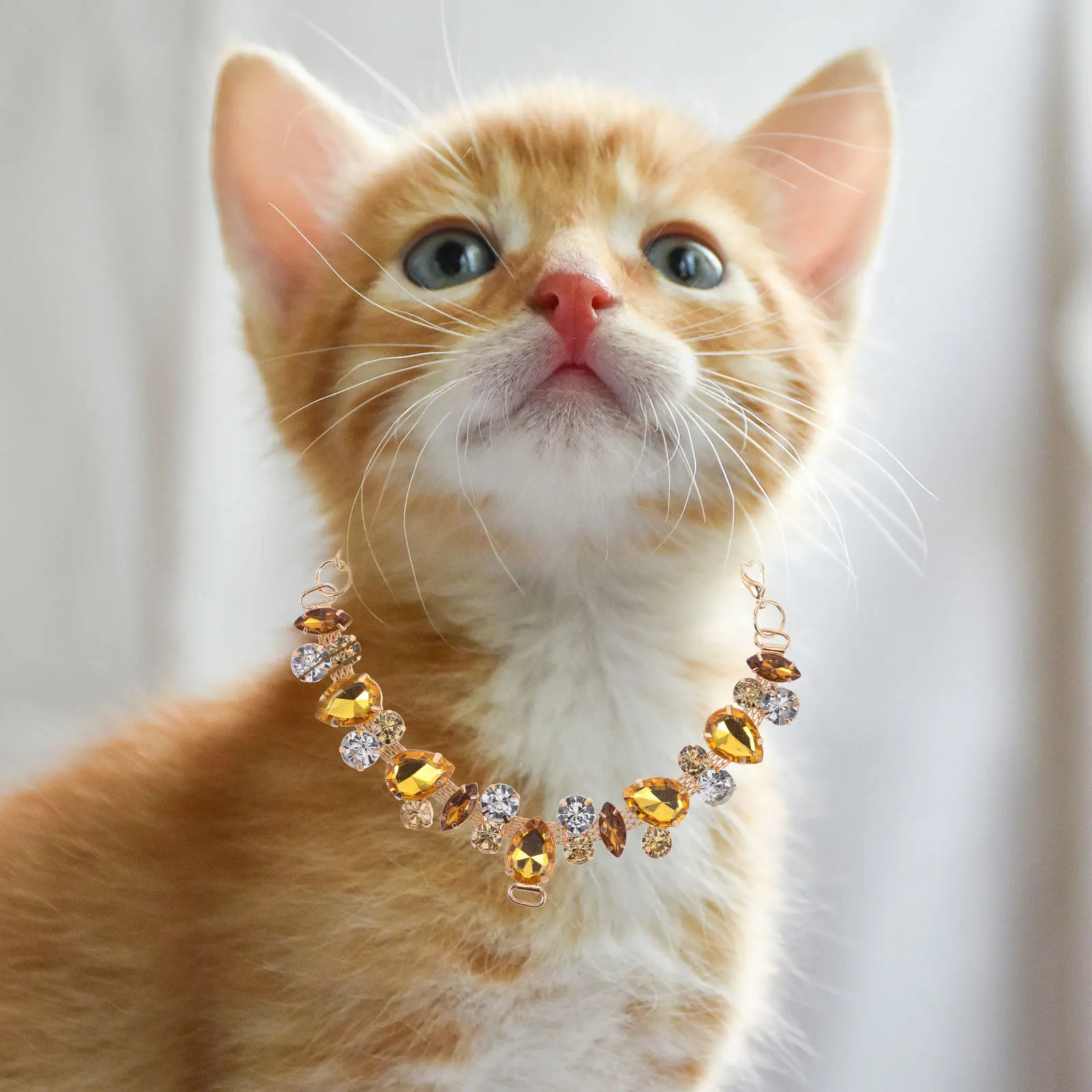 

Adjustable Pet Necklace for Cats: Rhinestone Cat Jewelry Lightweight Comfortable Dog Cat Collar Pendant for Daily Wear Festive