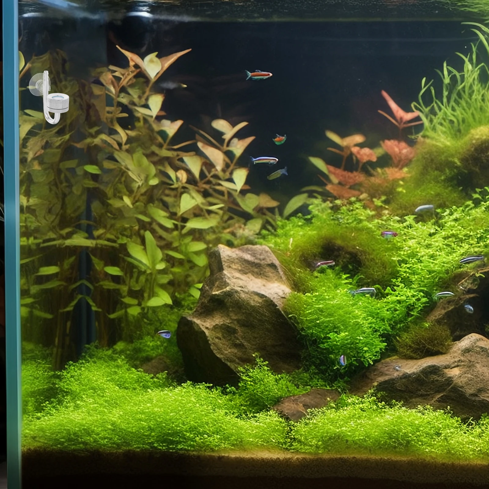 

Aluminum Alloy Diffuser For Aquarium Water Plants Efficient Bubble Diffusion Fish Tank System Reusable Silver Fine Bubble Design