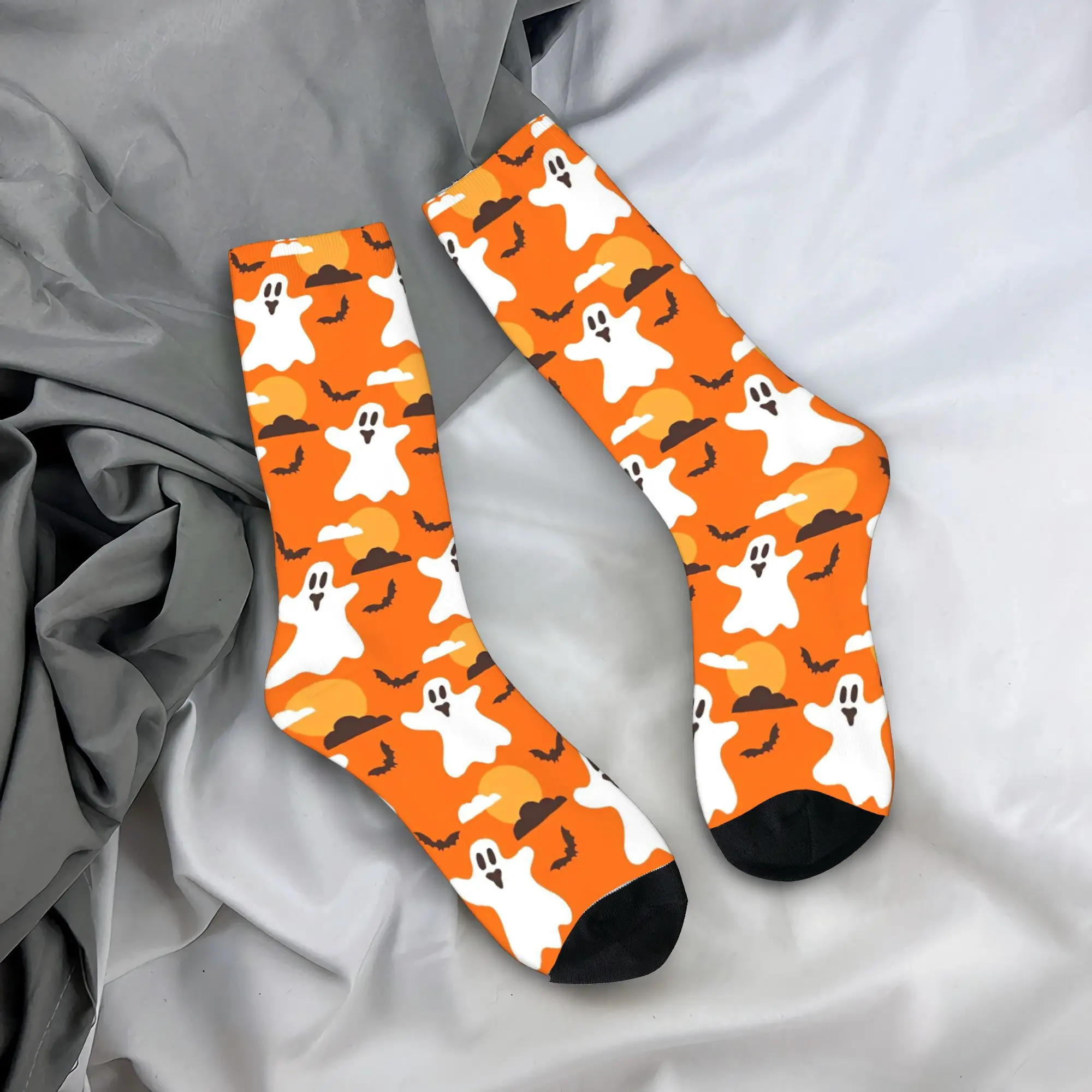 

Halloween Theme Pattern (10) Socks Printed Stockings Non-Slip Unisex Men Socks Breathable Winter Funny Cycling Socks