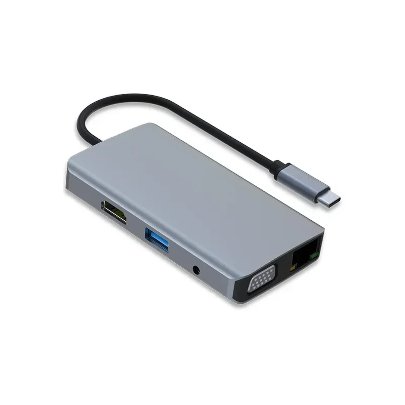 4K Thunderbolt 3 USB C Hub إلى USB 3.1 Type - C Hub مع Hub 3.0 TF SD Reader Slot PD محول لجهاز MacBook Pro/Air 2020
