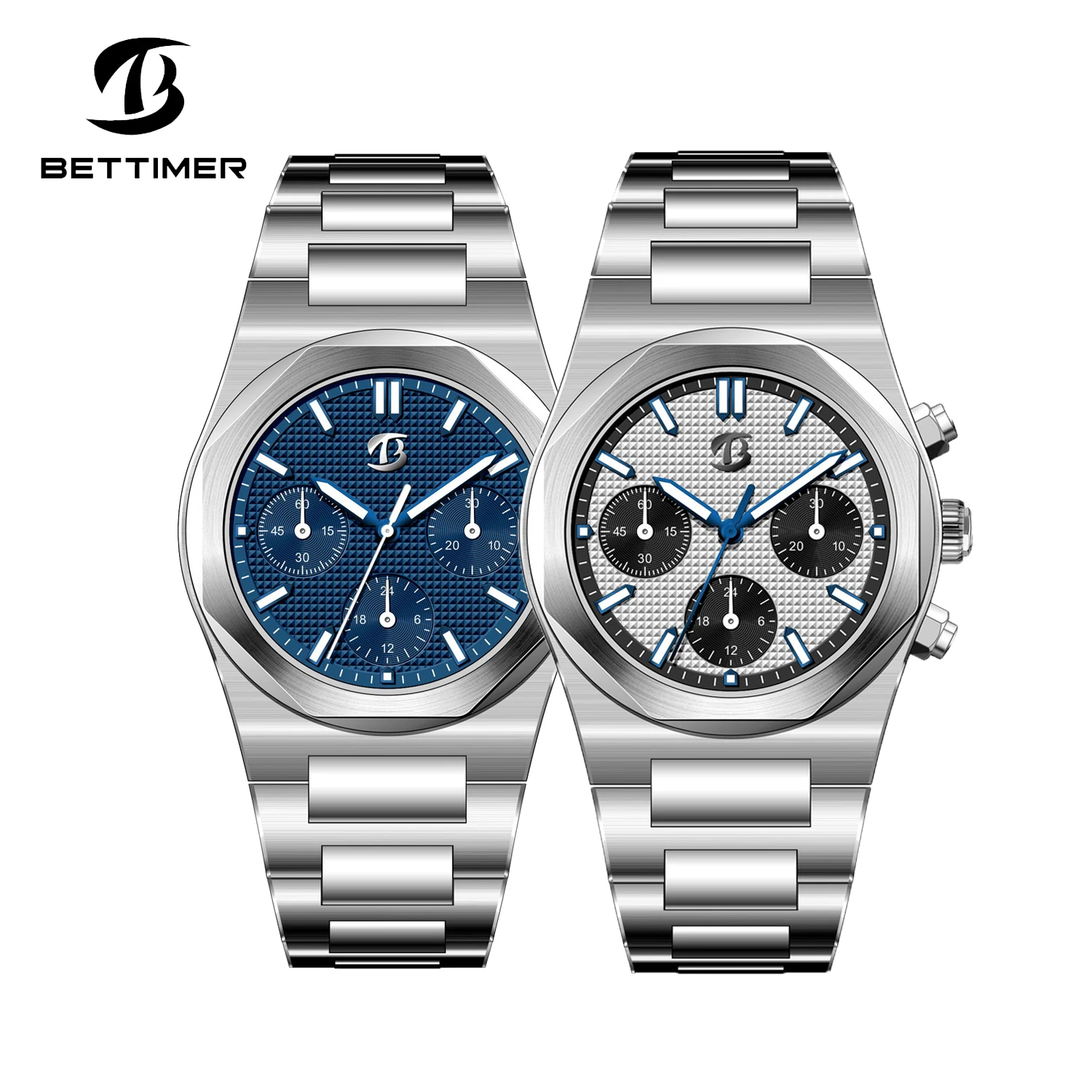 

Bettimer 2024 New Seagull St1903 Men's Manual Mechanical Watch Sapphire Stainless Steel Diving 10Bar Bgw-9 Chronograph Reloj Hom