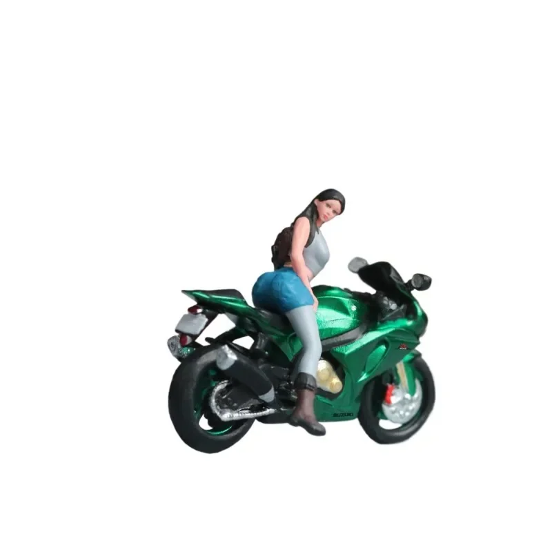 

Suzuki Green Magic Motorcycle Girl Doll Set Resin Model