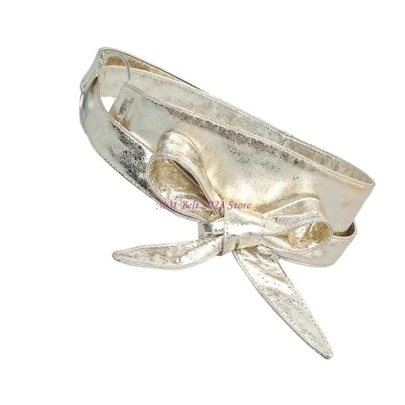 49Me Fashionable Wide pinggang korset sabuk elastis elastis bernapas PU penutupan penutupan untuk pakaian pakaian formal