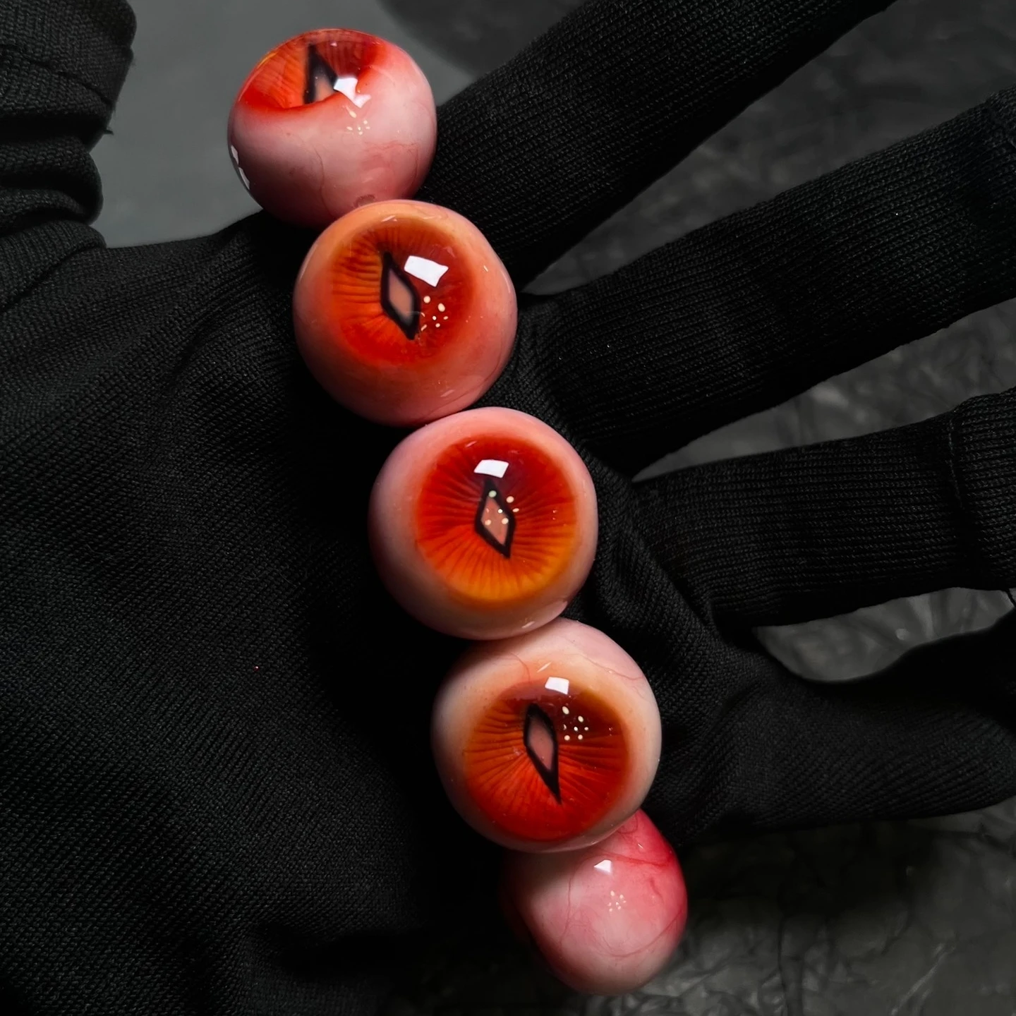 

3157 Handmade Resin Clay Eye Beads Bracelet Handcrafted Artisan Jewelry Original Design Unique Handmade Jewelry Daily Wear