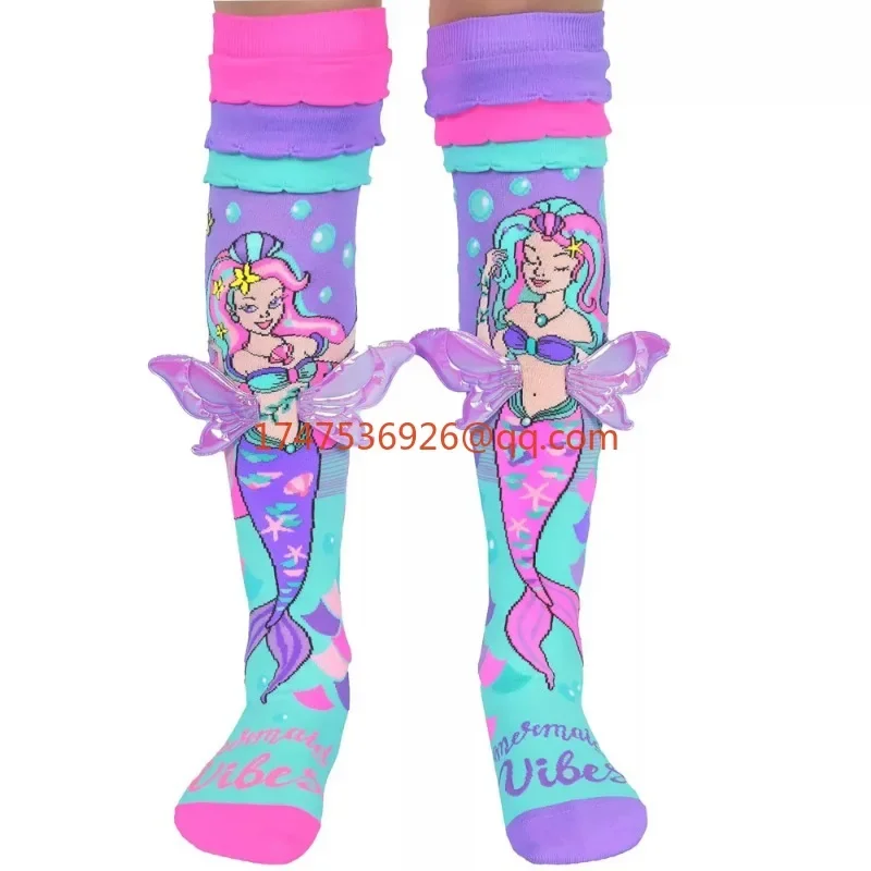 Mermaid medium tube socks autumn and winter girl cute dream princess socks parent-child dress-up