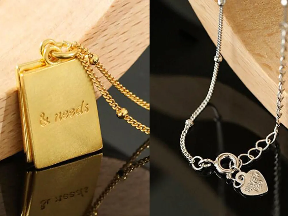 ANDYWEN 925 Sterling Silver Big Square Pendant Long Chain Necklace Rock Punk Jewelry 2020 Rock Punk Wedding Friendship Jewels view 5
