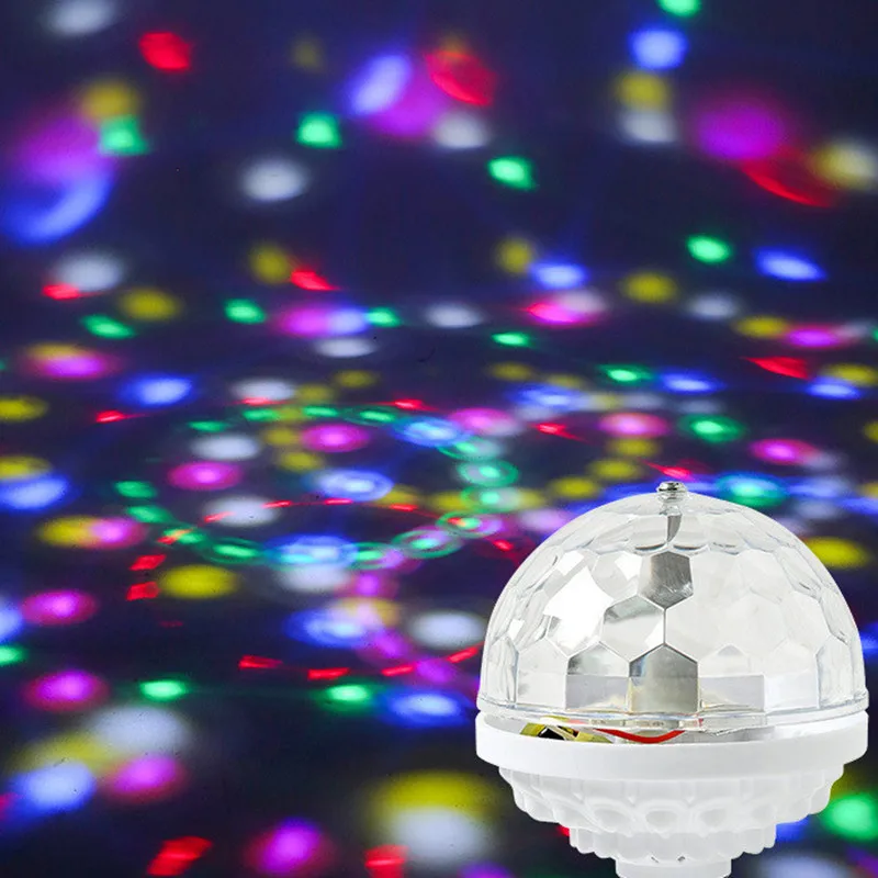 

Disco Ball Bulb Colorful Auto Rotating Stage Lighting Atmosphere Lamp Home Decoration Party KTV Led Lights Nightclub Lights