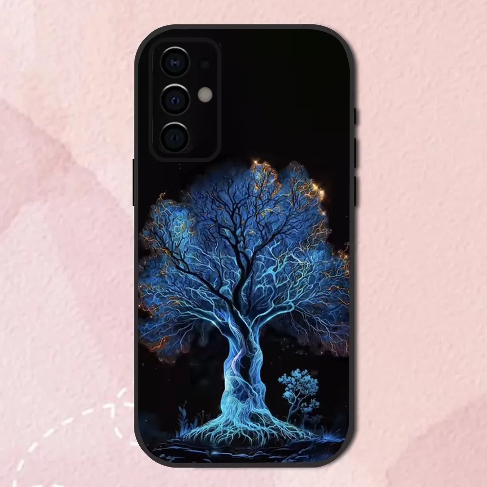 Boom Van Het Leven Ruimte Telefoonhoesje Voor Samsung S24,S21,S22,S23,S30,Ultra,S20,Plus,Fe,Lite,Note,10,9,5G Zwarte Softshell