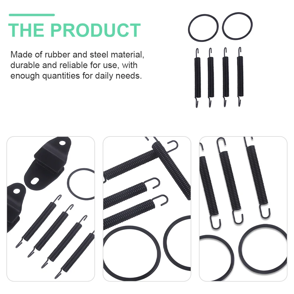 

1 set Rubber Steel Tube Durable For Motorcycle Parts Swivel Tube Spring Exhaust Spring Gasket Kit Gasket Washer