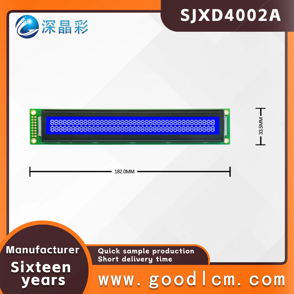 Vorzugspreis 40 x2 Punkt matrix LCD-Bildschirm sjxd4002a stn blau negatives Zeichen Anzeige modul hohe Helligkeit Hintergrund beleuchtung