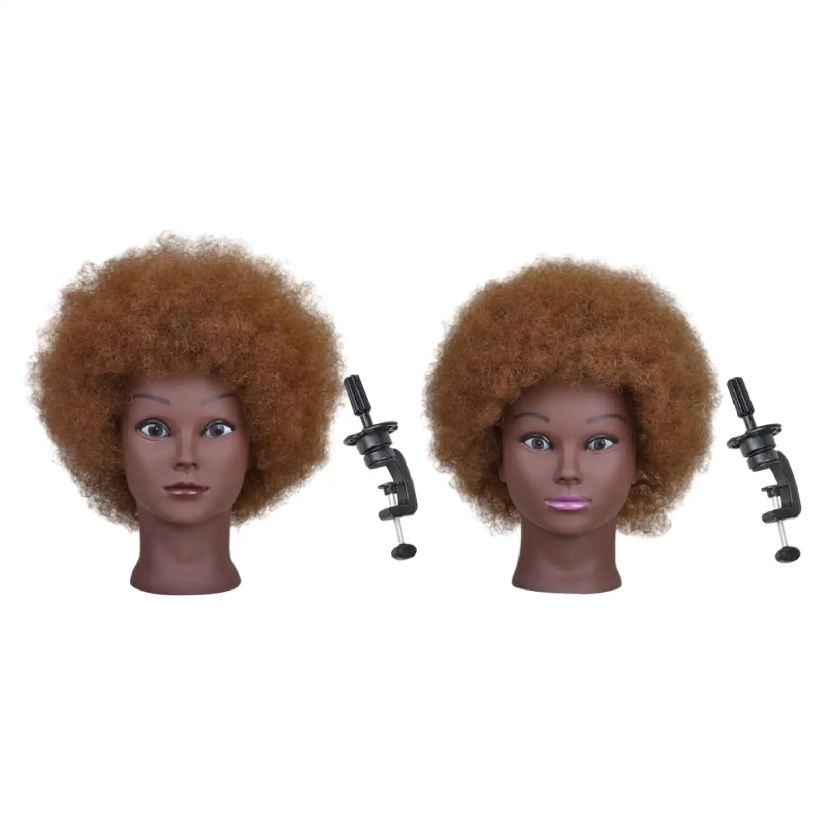 本物の人毛マネキンヘッド-アフリカ人毛-ダミーヘッド-女性用ヘッド-マネキンヘッド-ヘアスタイリングトレーニング-カール-染色-美容師用