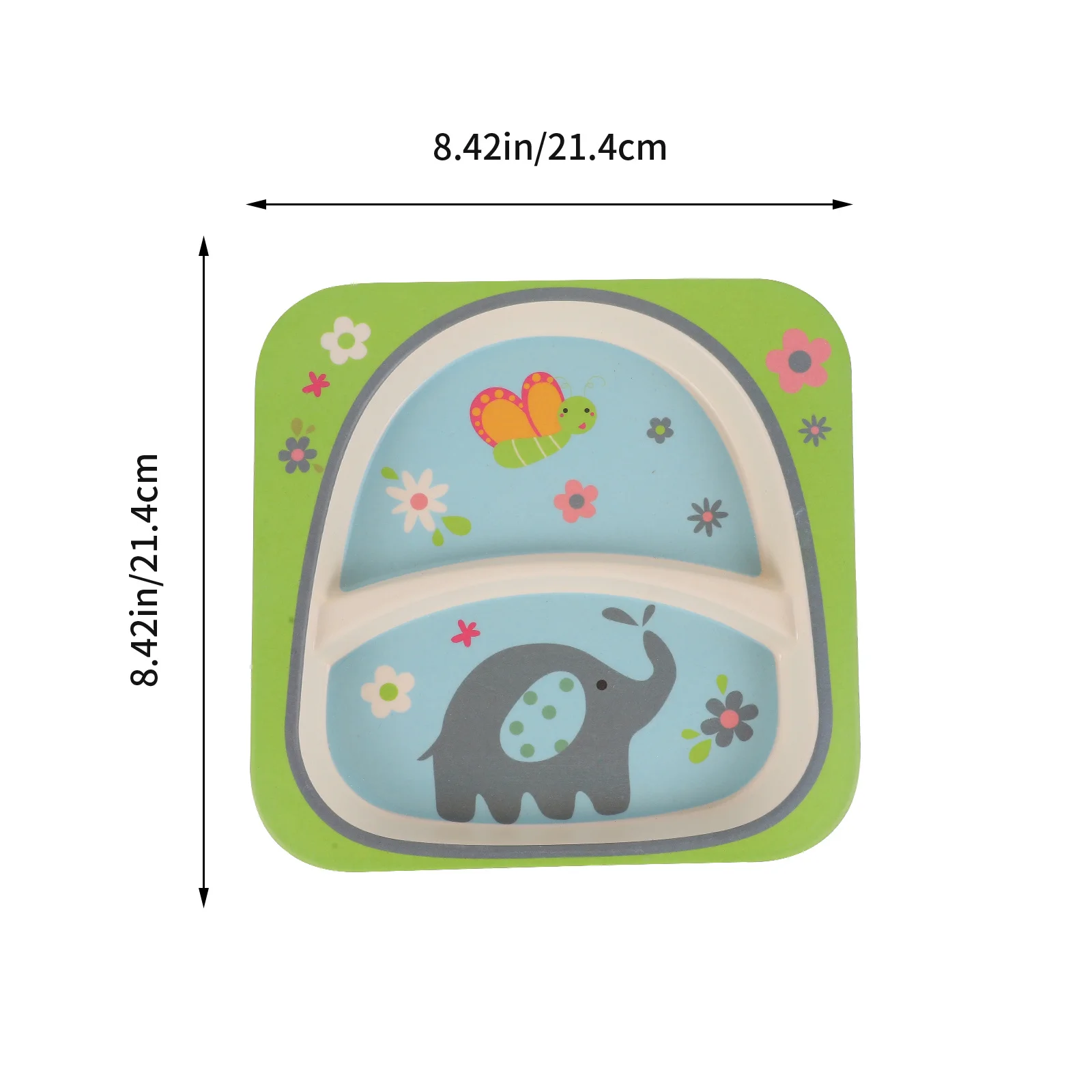 5-teiliges Kinder-Bambus-Essset für Kleinkinder, Geschirr-Set, Teller, Schüssel, Tasse, Gabel, Löffel für Kinder, selbsternährendes Kinder-Ess-Set