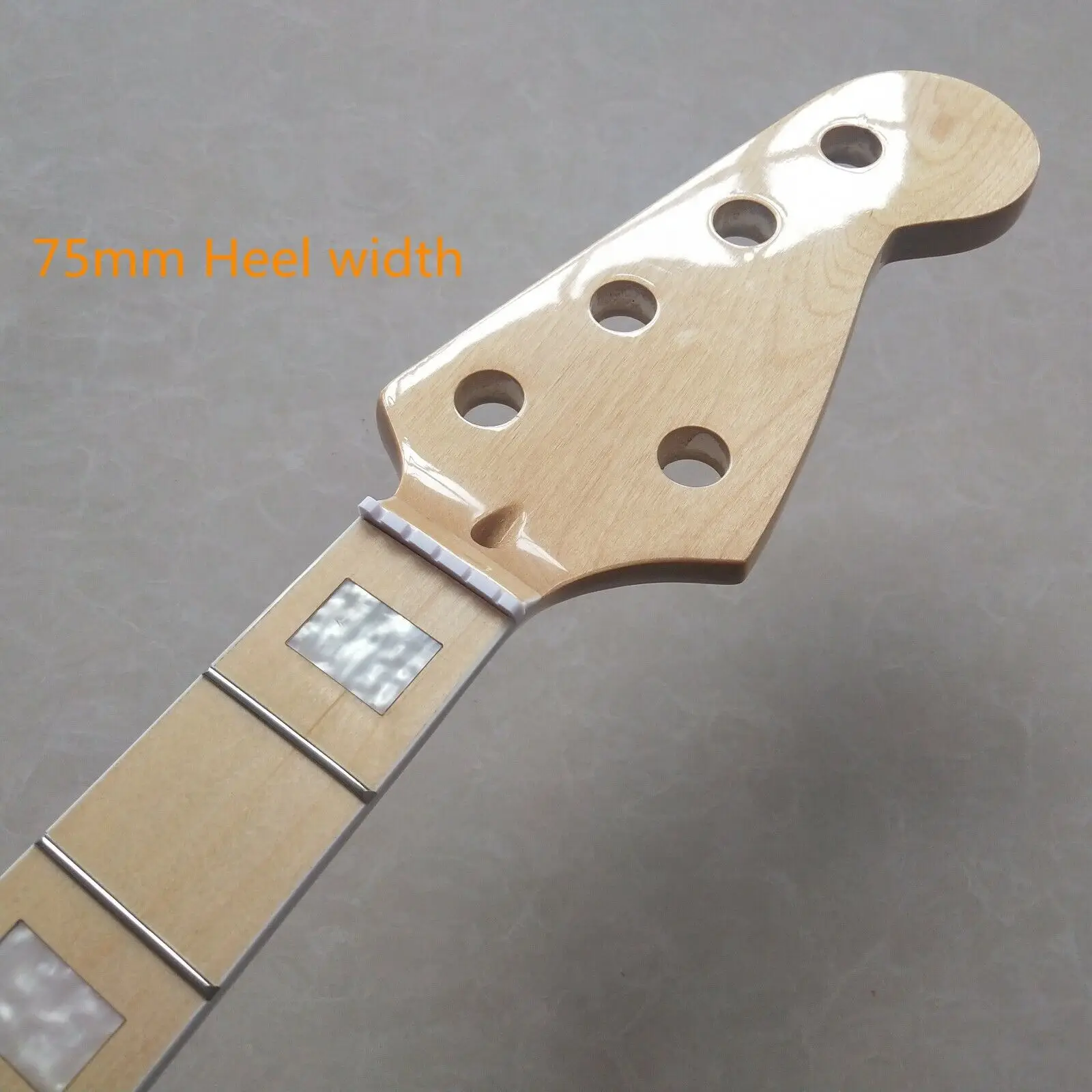 2pcs 5 String Bass Guitar Neck 21 fret 34inch Maple Fretboard Block inlay parts