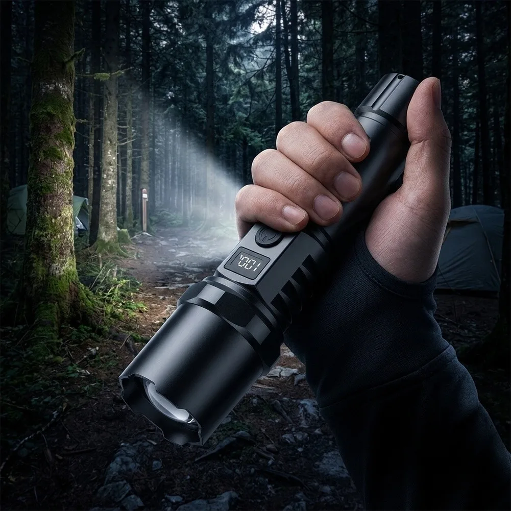 Robust Rechargeable LED Flashlight with Efficient Power Management for Sustained Brightness During Nighttime Applications