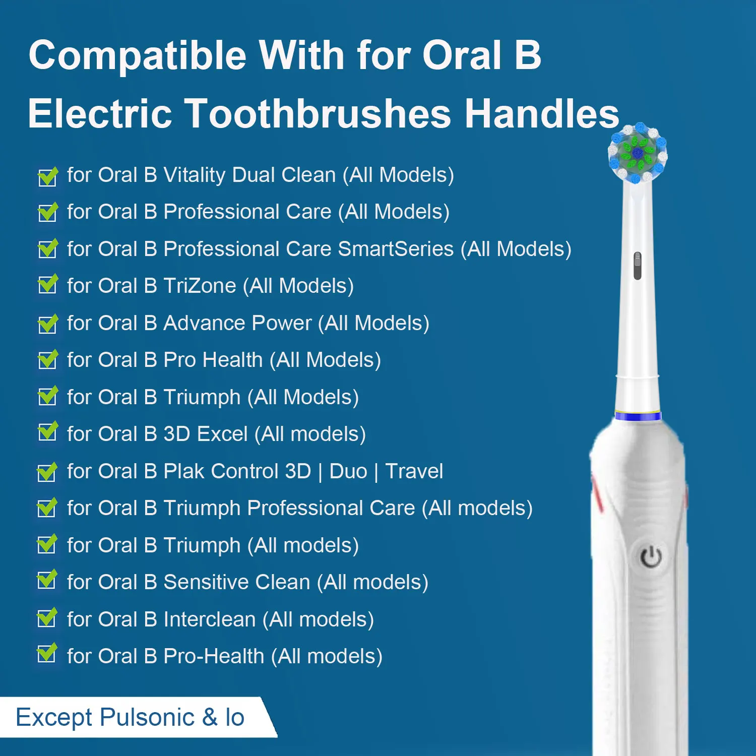 Replacement Brush Heads for Oral B Compatible Electric Toothbrush Heads, Including 4 Precision, 4 Floss, 4 Cross and 4 Whitening